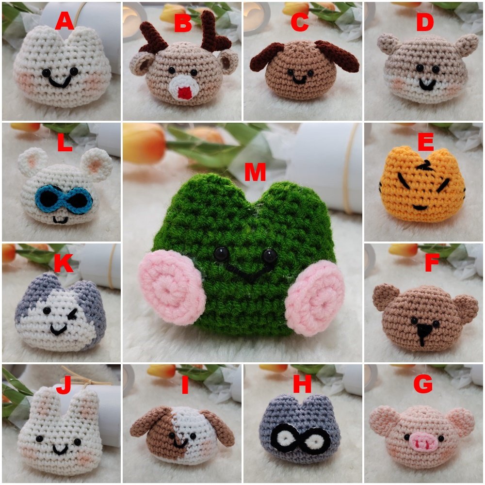 100% handmade cute kpop seventeen animal character crochet amigurumi patung doll educational gift set boys girls multicoloured stuffed toy present hadiah keychain