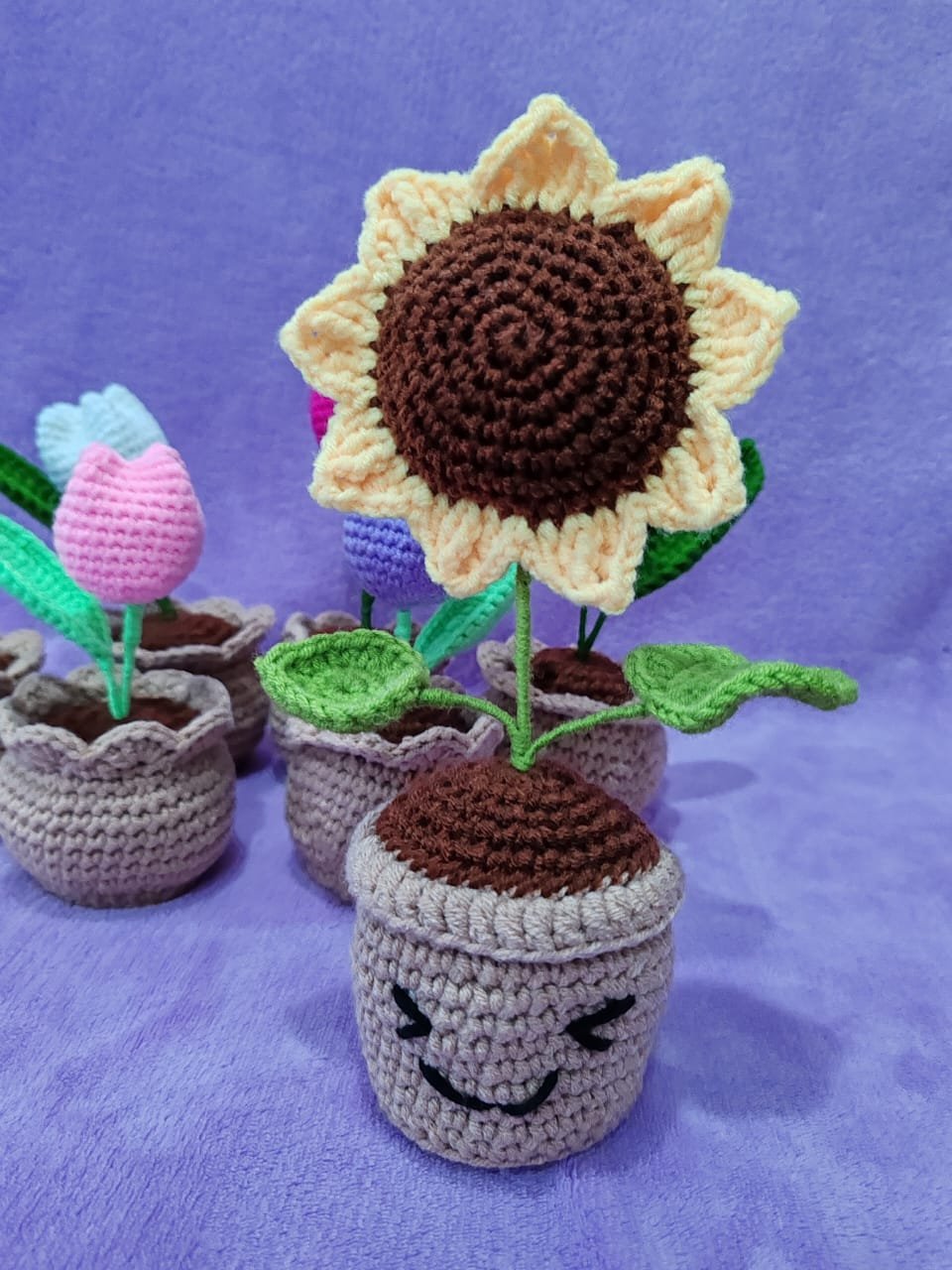 100% handmade smiley sunflower potted amigurumi crochet christmas gift set boys girls birthday present car indoor decoration lucky flower 100% handmade smiley sunflower potted amigurumi crochet christmas gift set boys girls birthday present car indoor decoration lucky flower