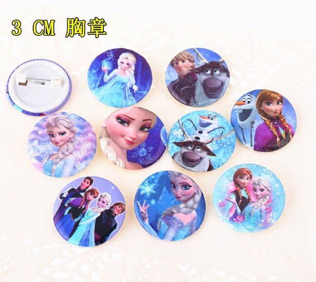 [ready stock] 3cm cartoon badge brooch frozen anna elsa