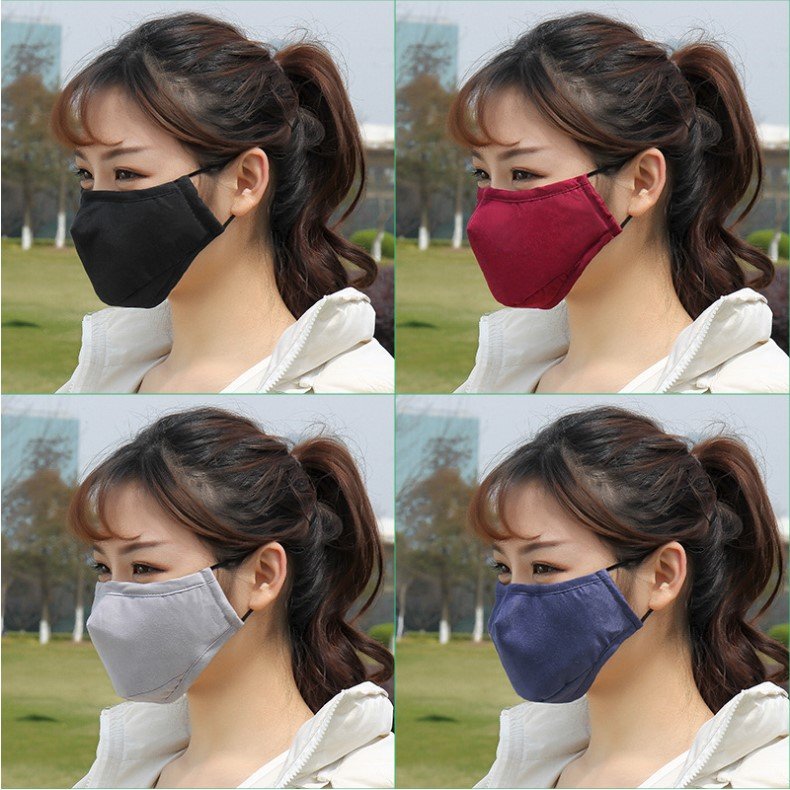 3d adult cotton washable mask + free 2pcs pm2.5 filter