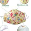 3d kid children cotton washable mask + free 2pcs pm2.5 filter
