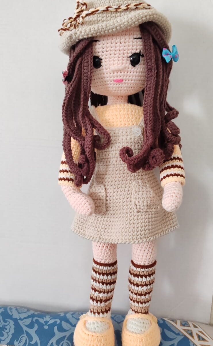 60cm 100% special handmade daisy doll collection amigurumi crochet big doll patung stuffed toy gift set girls birthday present christmas