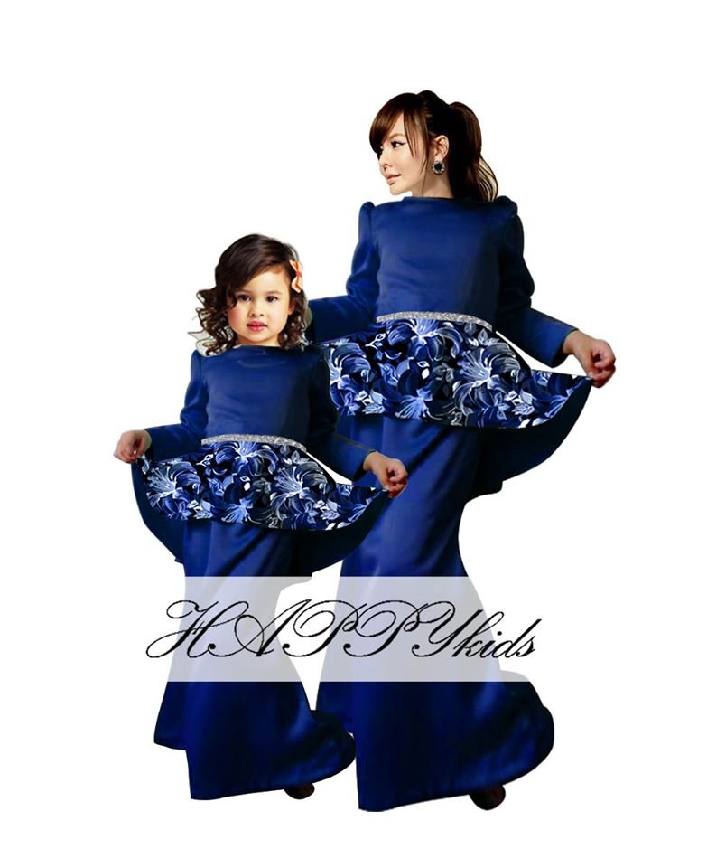 adult elegant peplum kurung (happykids) pink s l xxl 3xl