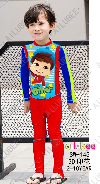 Ailubee Long Sleeves Swimming Suit Baju Renang Swimwear SW145 OMAR