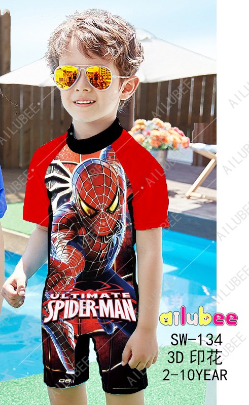 Ailubee short Sleeves Swimming Suit SW134 SPIDERMAN