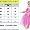 disney princess aurora of sleeping beauty elegance dress blue pretend play costume party birthday gift 120