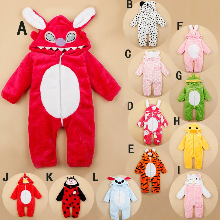 autumn winter baby rompers fashion velvet animal hooded style baby jumpsuit overalls