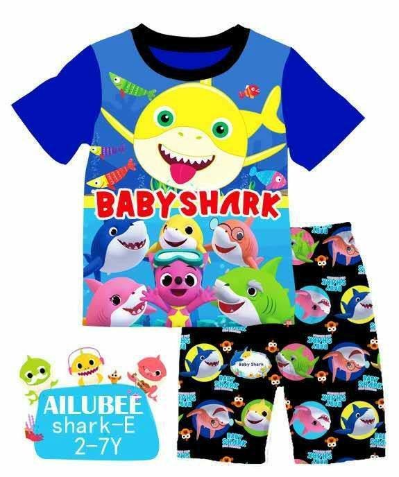 BABY SHARK Ailubee Kids Top+Short Pant (E) 7Y