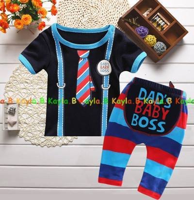 baby boy set top+pant dad's baby boss