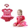 >rm15 corner< baby girl romper dress + headband