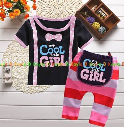 baby girl set top+pant cool girl