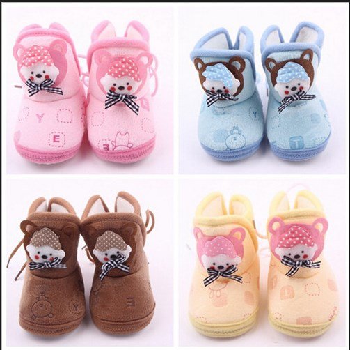 baby velvet / fleece toodler shoes (4 color)