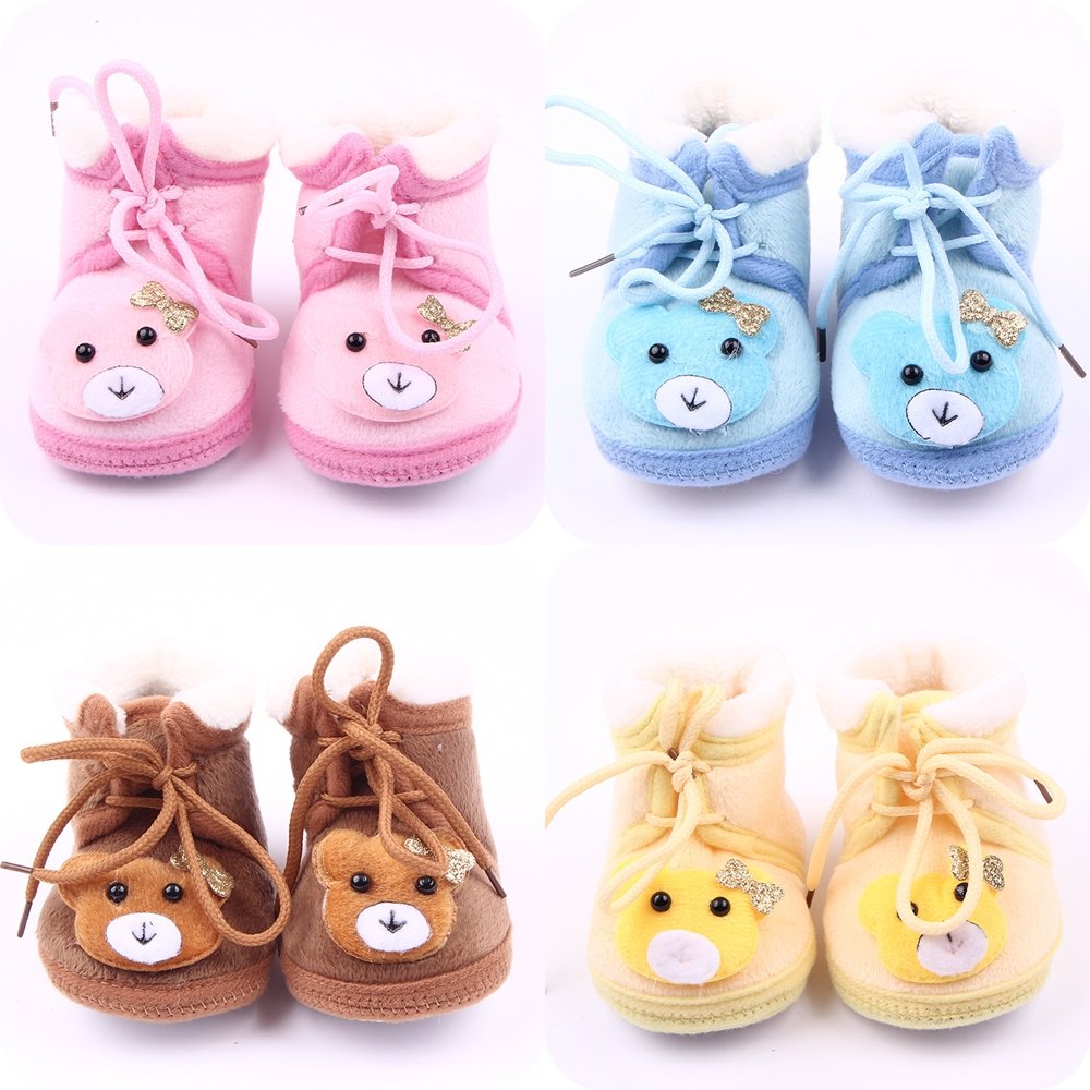 baby velvet / fleece toodler shoes (cutebear 4 color)