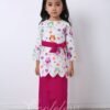 [ready stock] baju kurung owl (cool elves) top+skirt+headband size 1y (darkpink , purple)