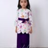 [ready stock] baju kurung owl (cool elves) top+skirt+headband size 1y (darkpink , purple)