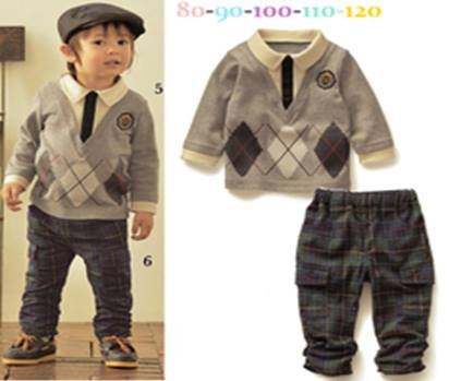 boy set long sleeves top+pant