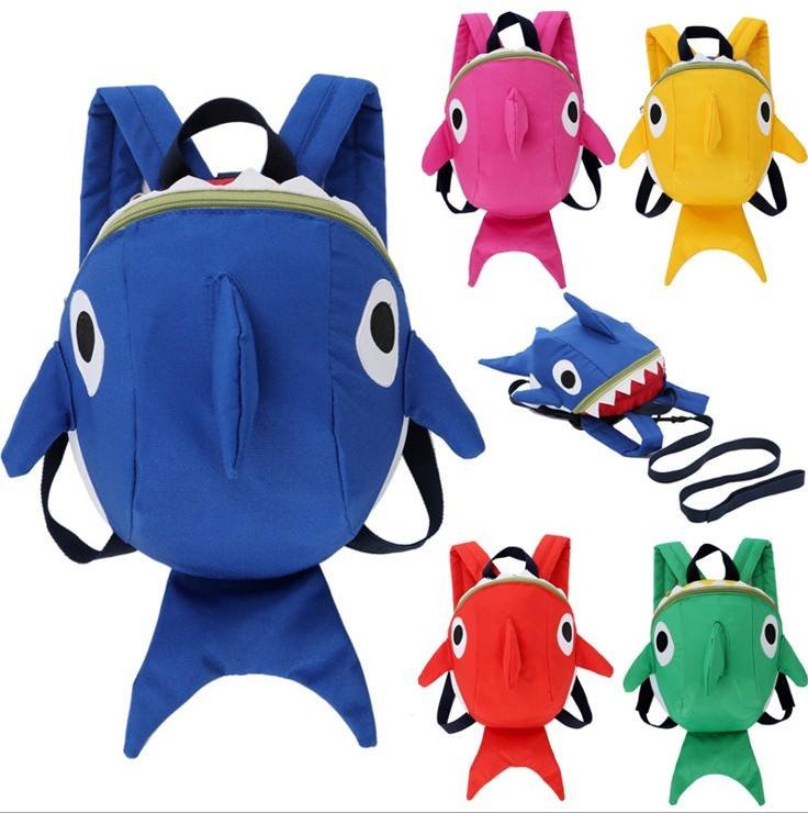 cute baby shark harness backpack bag