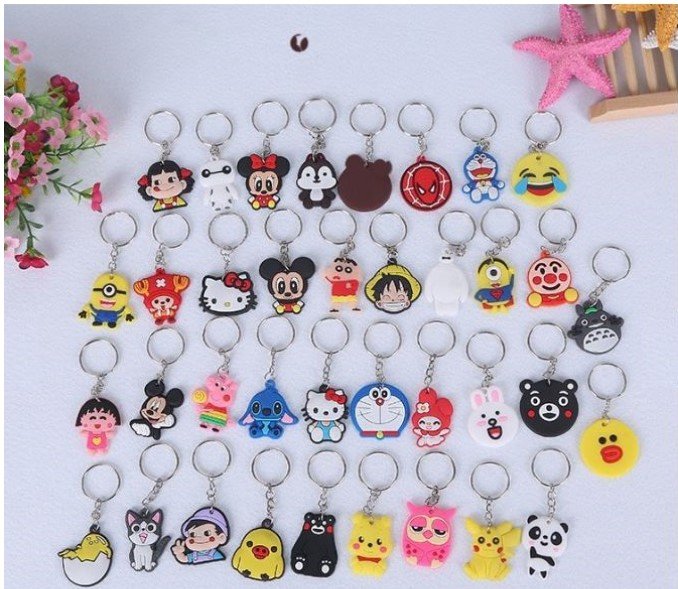 murah cute keychain key ring cartoon suitable for free gift Cute Cartoon Keychain