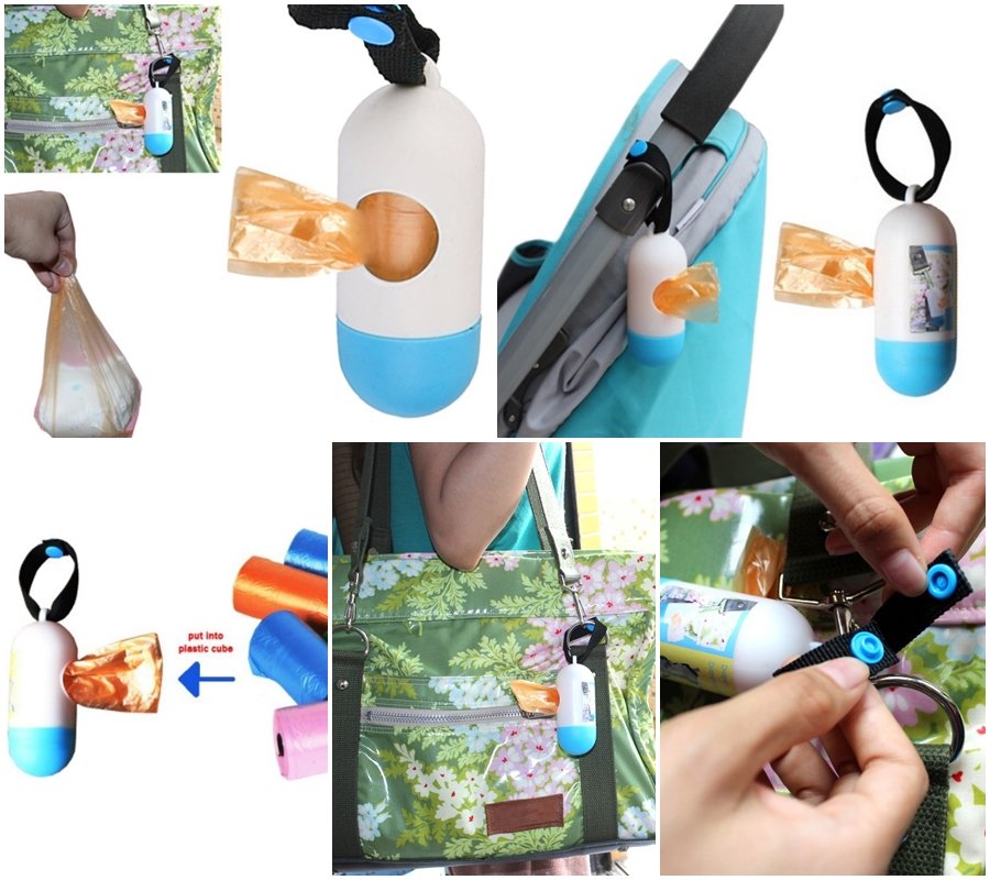 [ready stock] diaper disposable plastic waste bag (dispenser+plastic)