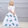 disney cinderella elegance costume dress with butterfly white 130
