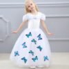 disney cinderella elegance costume dress with butterfly white 130