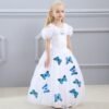 disney cinderella elegance costume dress with butterfly white 130