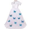 disney cinderella elegance costume dress with butterfly white 130