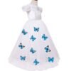 disney cinderella elegance costume dress with butterfly white 130