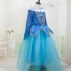 disney princess aurora of sleeping beauty elegance dress blue pretend play costume party birthday gift 120
