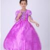 disney princess rapunzel elegance costume dress + free 1 pair sleeve 100 110