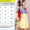 fancy dress costume princess snow white dresses with cape 100 120 130
