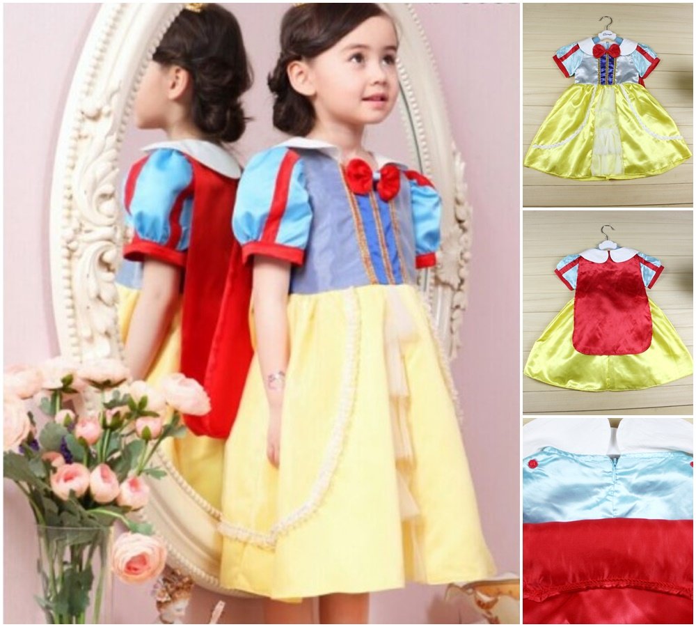 fancy dress costume princess snow white dresses with cape 100 120 130