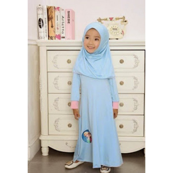 frozen jubah dress blue 1y