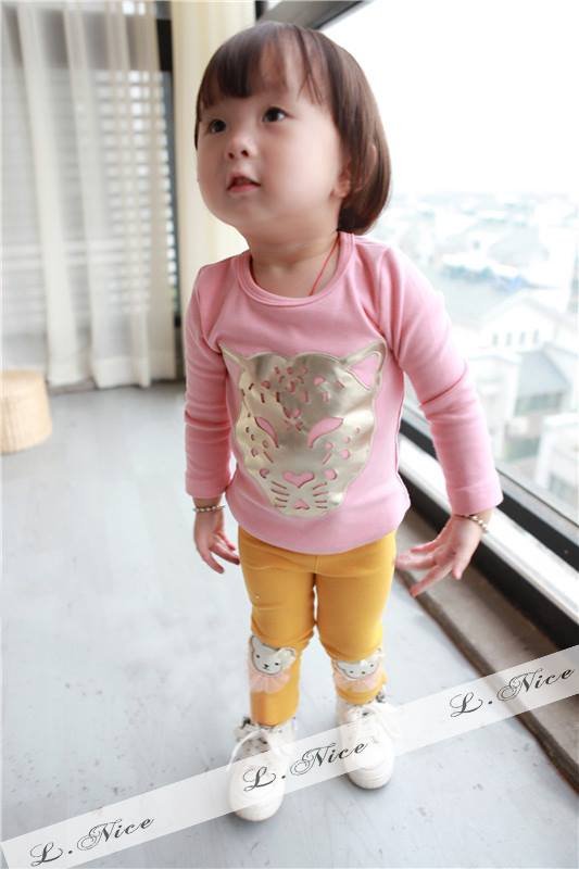 girl set top + pant pinky tiger