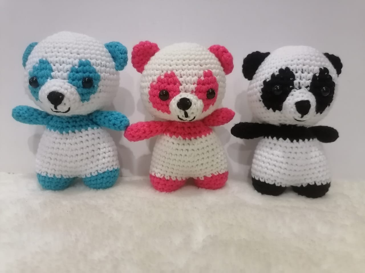 handmade cute panda bear crochet amigurumi patung doll educational gift set boys girls multicoloured stuffed toy present hadiah handmade cute panda bear crochet amigurumi patung doll educational gift set boys girls multicoloured stuffed toy present hadiah
