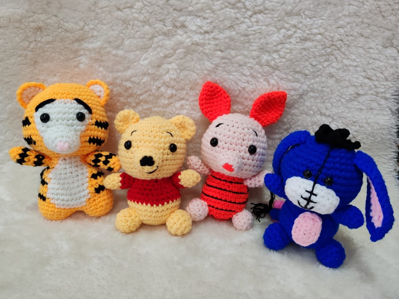 handmade cute plushies plushtoy doll amigurumi crochet pooh tigger piglet eeyore present gift christmas birthday boy girl multicolored party handmade cute plushies plushtoy doll amigurumi crochet pooh tigger piglet eeyore present gift christmas birthday boy girl multicolored party