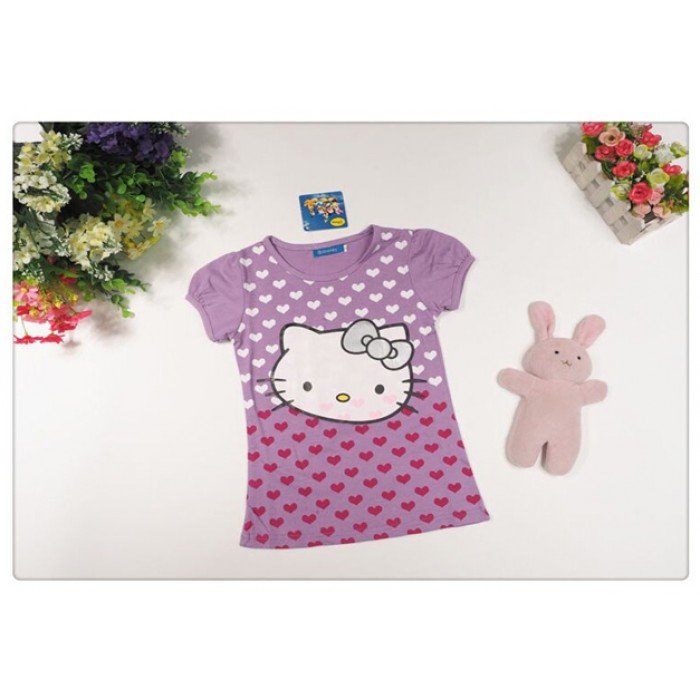 hello kitty top t shirt (purple)
