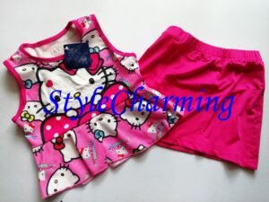 Summer Casual Wear outfit Cartoon FROZEN HELLO KITTY LITTLE PONY MINNIE Mini Skirt Peplum Set 2pcs(Top+Skirt) - (J&Y) SIZE 3M-7y summer casual wear outfit cartoon frozen hello kitty little pony minnie mini skirt peplum set 2pcs(top+skirt) (j&y) size 2 7y