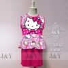 summer casual wear outfit cartoon frozen hello kitty little pony minnie mini skirt peplum set 2pcs(top+skirt) (j&y) size 3m 7y