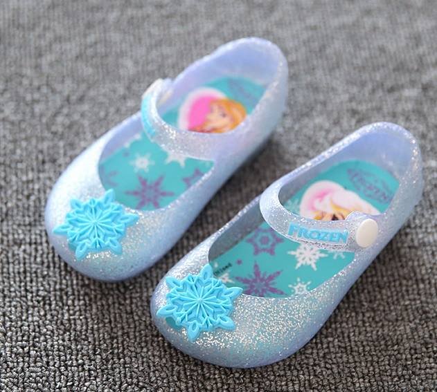 jelly shoes sandal frozen elsa blue 24