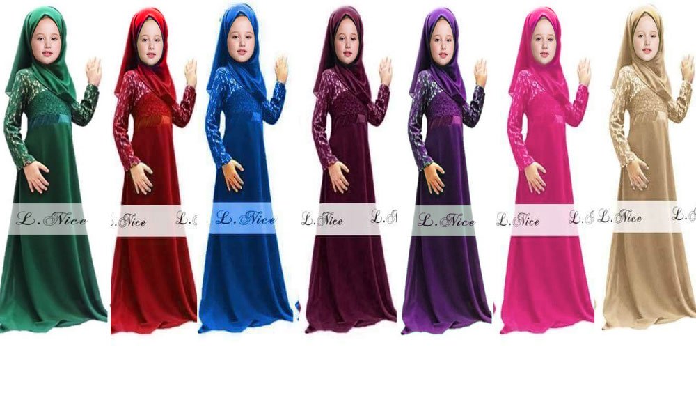 jubah lace dress + tudung (l nice)