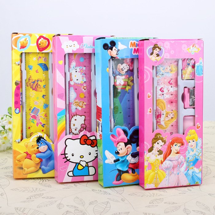 kids stationery gift set princess , pooh, mickey minnie, hello kitty