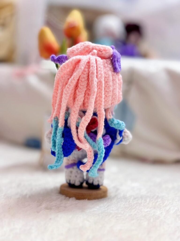 mini version kokomi anime genshin cute handmade crochet amigurumi patung doll toy present hadiah girl boy budak adult birthday