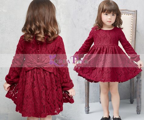 korea pink dress k0397 maroon