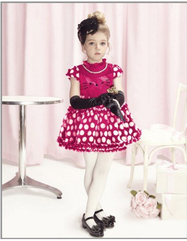 kid girl princess hello kitty tutu dress pinky