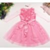 kid girl princess costume cosplay pretend play party frozen elsa pink dress 120