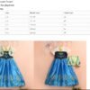 kid girl disney costume cosplay pretend play frozen anna dress + vest (2pcs) 31587 130