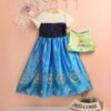 kid girl disney costume cosplay pretend play frozen anna dress + vest (2pcs) 31587 130