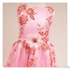 kid girl party elegance dress/gown pink 90 100 110 120
