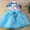 kid girl party costume cosplay pretend play princess dress elegance flower girl dresses red/blue